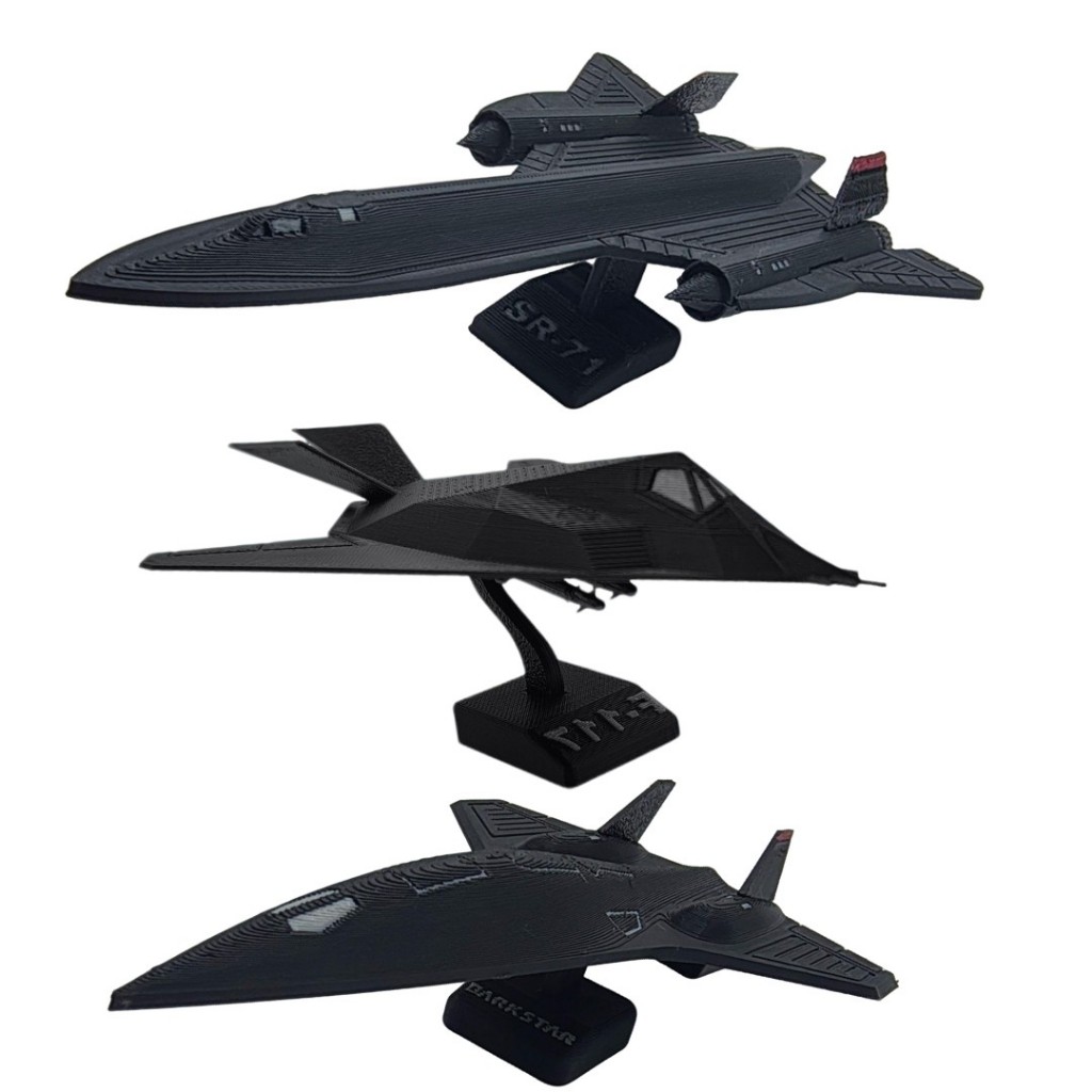 Kit 3 Blackbird Kit de Montar avião kit card kit cartão miniatura Colecionavel SR71 Darkstar e F117