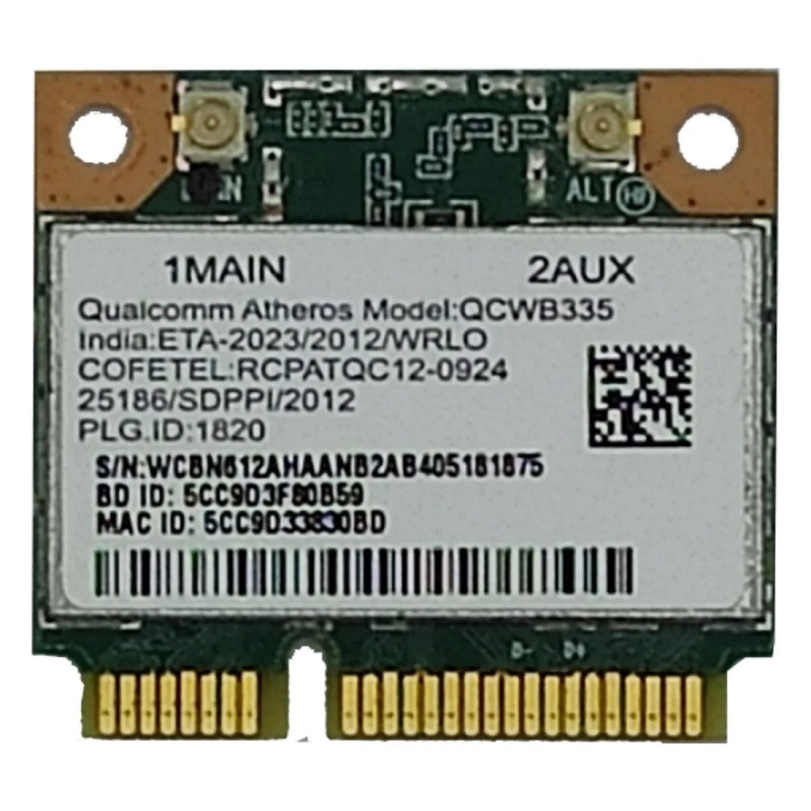 PLACA WEIRELLES Qcwb335 Wireless Bt Para Acer E1-510 E1-532 Es1-512 E5-572 (Usado)
