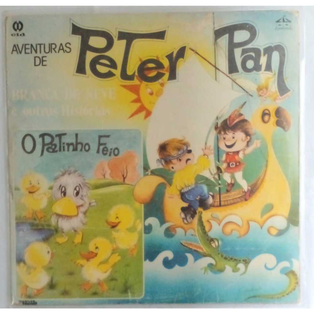 LP Vinil Peter Pan Branca de Neve Infantil | Vinil Verde Transparente | Contos Musicais 1985