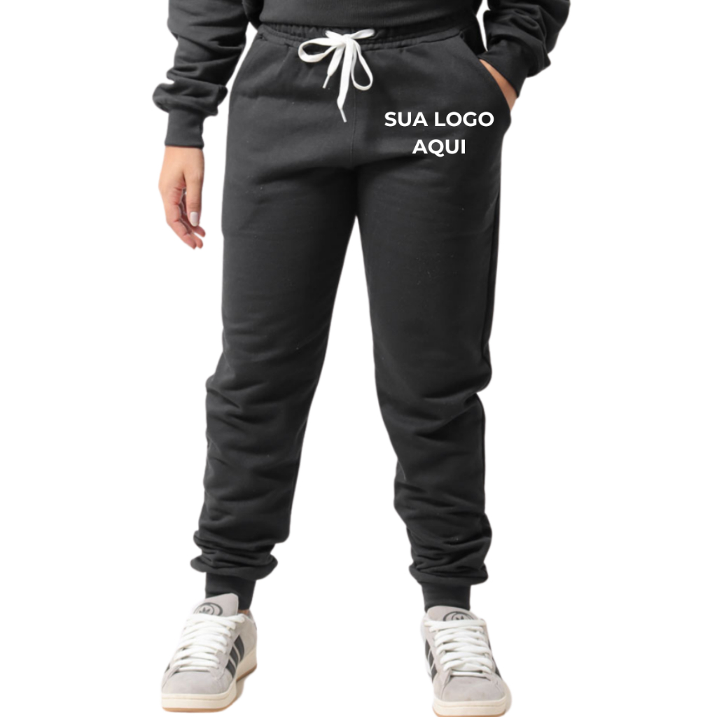 Calça Moletom Personalizada Feminina Agasalho Treino