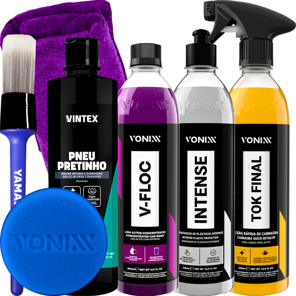 KIT SHAMPOO V-FLOC CERA TOK FINAL REVITALIZADOR INTENSE VONIXX PRETINHO VINTEX em Oferta na Shopee