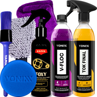 Kit Produto para Lavar Moto Cera Shampoo Desengraxante Limpador de Corrente Vonixx em Oferta na Shopee