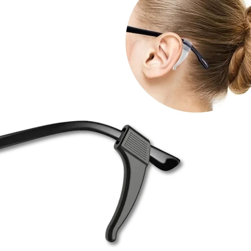 Gancho Suporte Trava Armação de Óculos Antiderrapante em Silicone