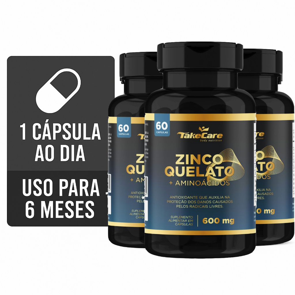 Kit Zinco Quelato + Aminoácidos - 180 Cápsulas | Imunidade Forte, Pele Saudável e Energia Renovada