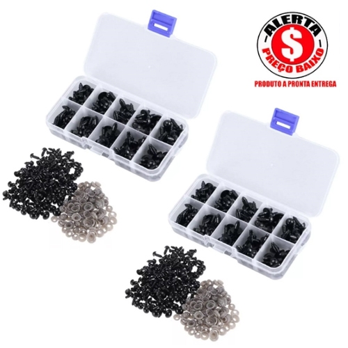 200 Pcs Olhos Plástico Com Trava Amigurumi Artesanato 6-12mm em Oferta na Shopee