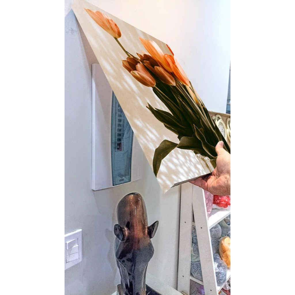 Moldura Caixa Para Esconder Cobrir Quadro De Luz/Energia Sala Decoração Flores Painel 45x60 em Oferta na Shopee