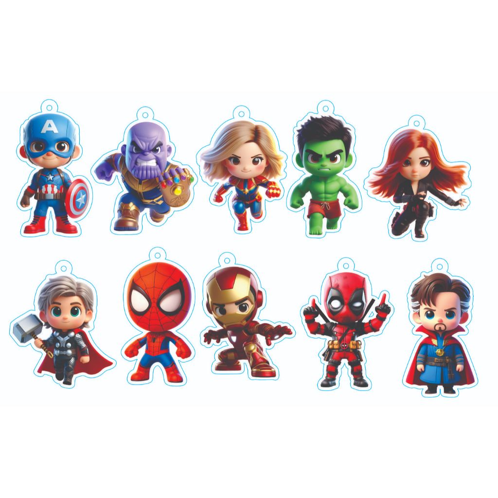 Chaveiro Vingadores Cute Acrílico 6cm