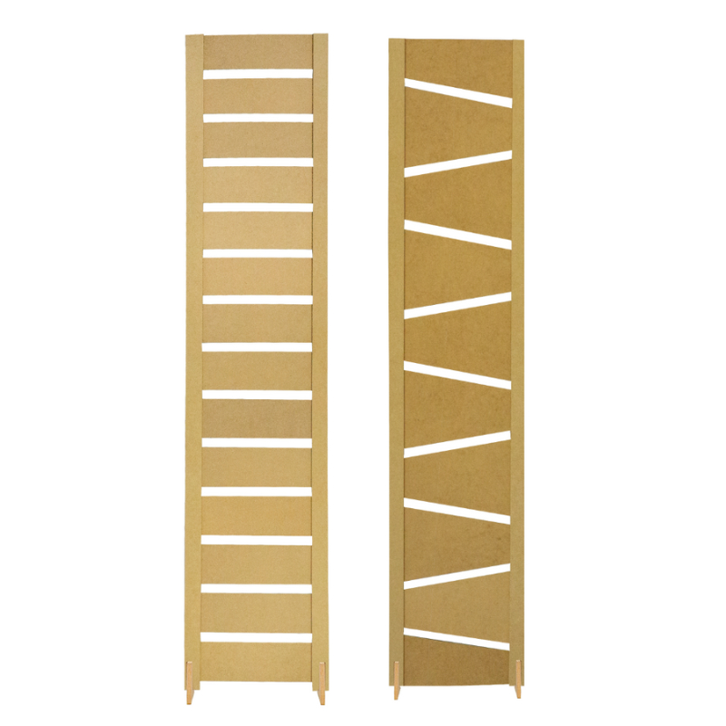 1 Biombo Slim Folha Painel Divisor Divisória Separador De Ambiente Madeira Mdf Cru Com Base Pé