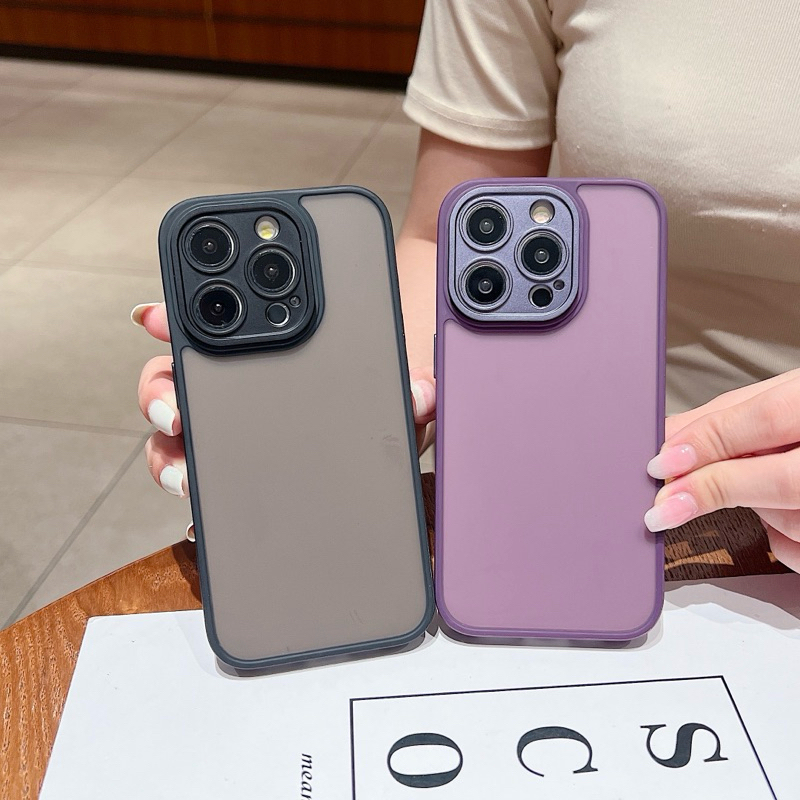 Capa SPACE Acrílico Fosca Anti Impacto Para Xiaomi Redmi Note 14 4G Note 14 5G com buraco de fino protege a câmera - detalhe