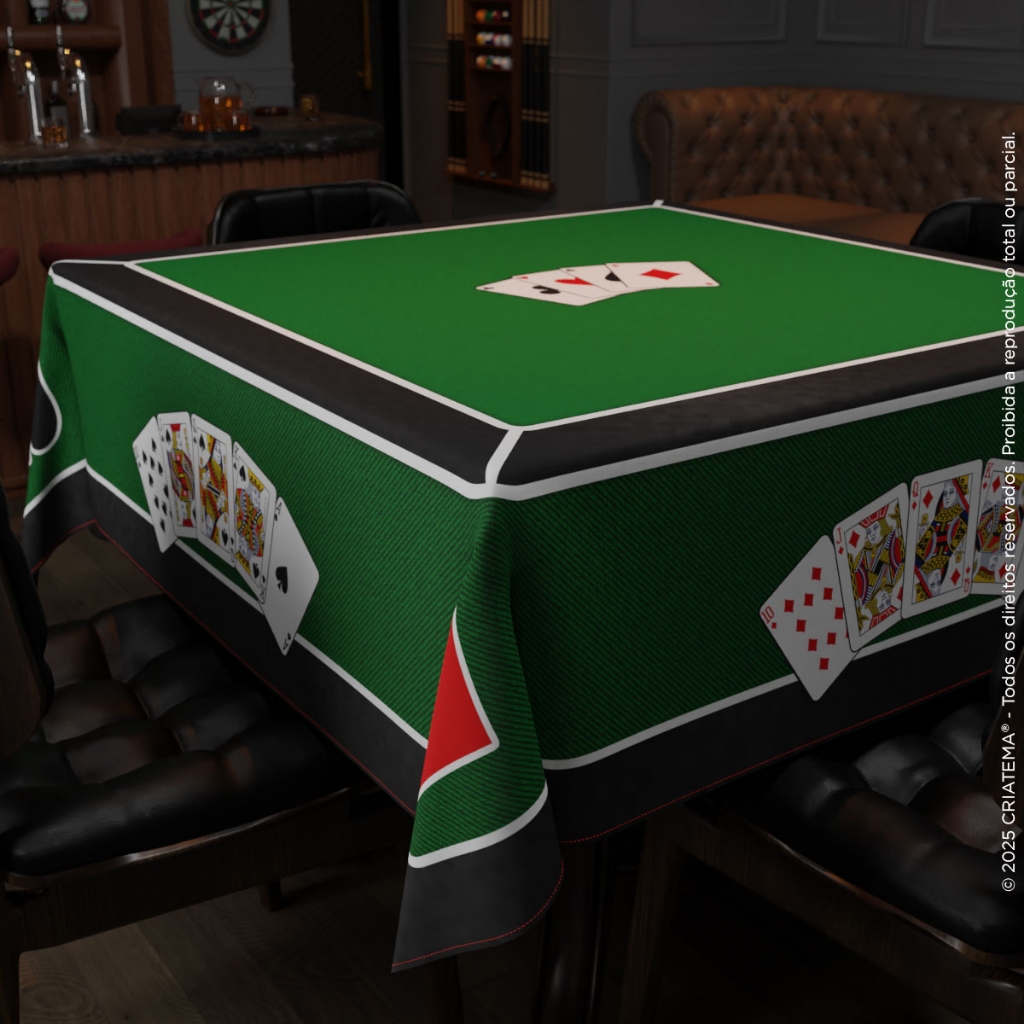 Toalha de Mesa para Jogos de Cartas Baralho Poker em Tecido Aveludada - TDM-109 em Oferta na Shopee