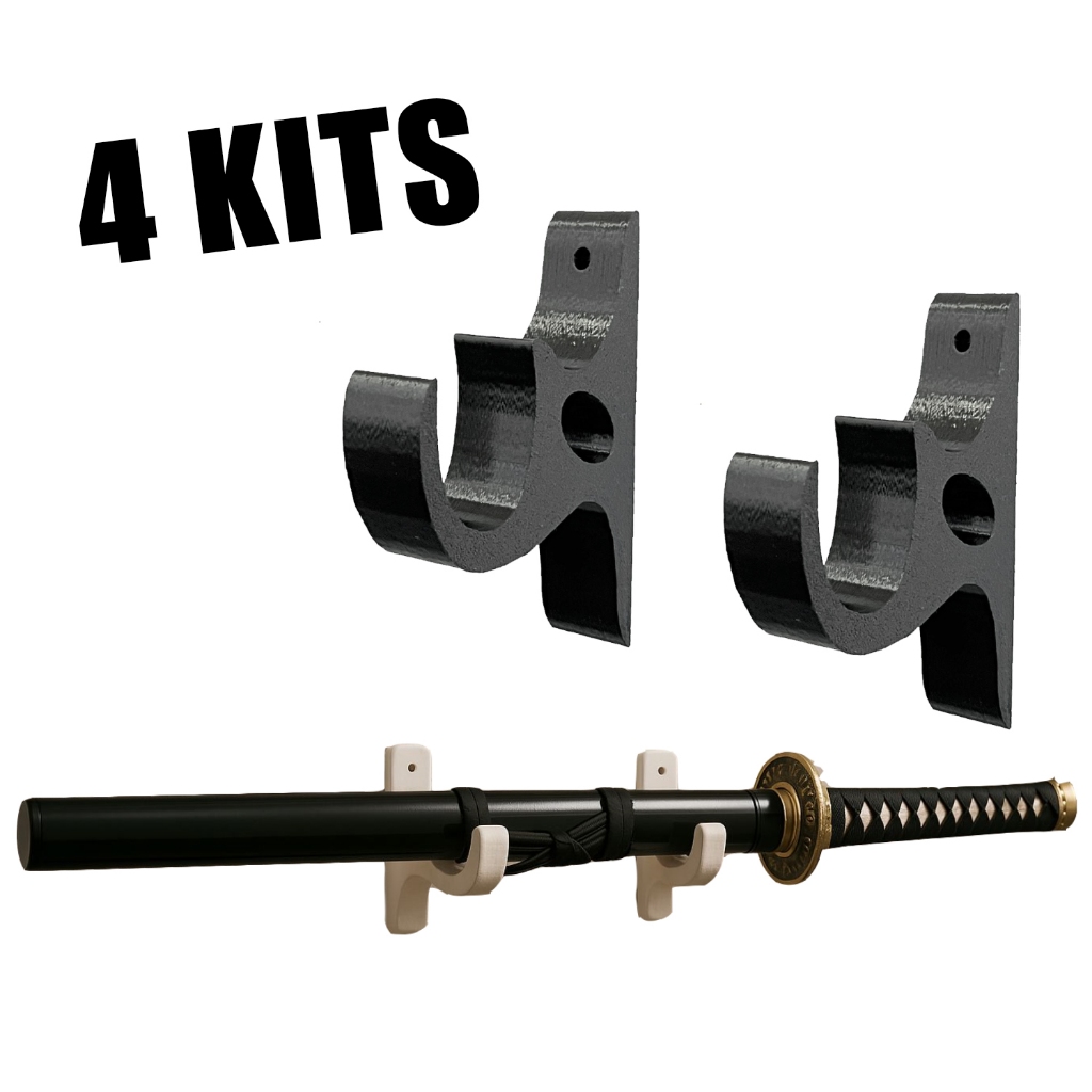 Suporte De Parede Katana Espada Expositor Reforçado + Parafuso e Buxa em Oferta na Shopee