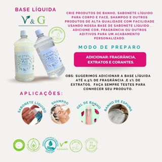 Base Sabonete Liquido 1/1 - 1 litros - hipoalergênica em Oferta na Shopee