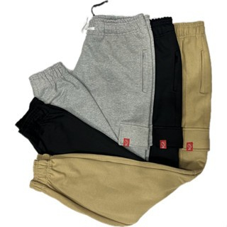 Calça Moleton Cargo Street Wear Elastico e Cordão Jogger Unissex