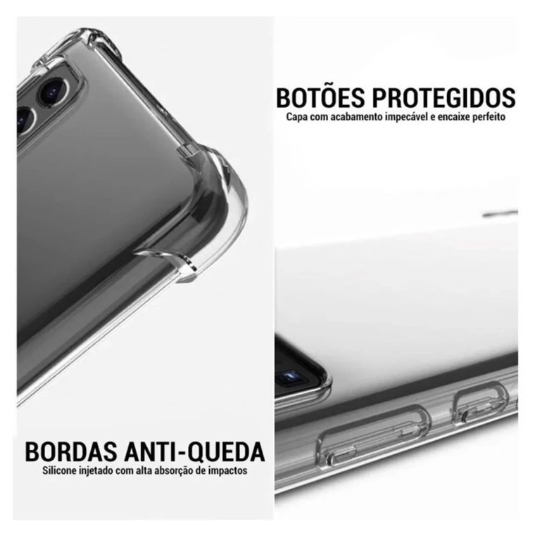 Capa transparente Com Borda Para Edge 50 Fusion,Edge 60/Edge 60 Fusion,Edge 70,Edge 70 Fusion