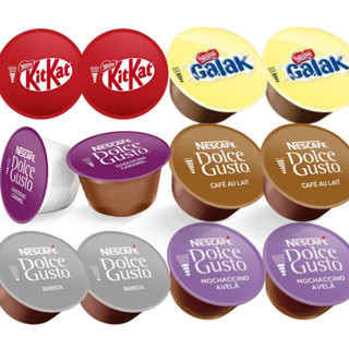 Kit Cápsulas Dolce Gusto Kit Kat + Galak + Chococino + Mochaccino Avelã + Café com Leite + Barista em Oferta na Shopee