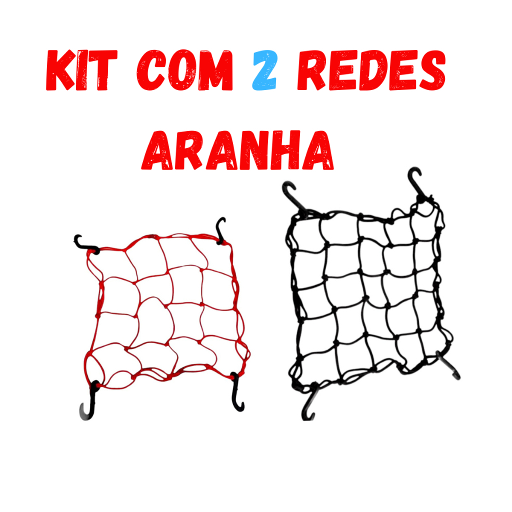 Rede Elástica Aranha COM 2 Extensores MOTO ELASTICO Capacete Rede bagageiro de moto fixaçãoganchos