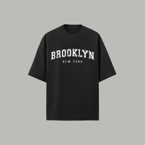 Camisa Brooklyn Camiseta Masculina Oversized Lançamento 100% Algodão 30.1 Streetwear