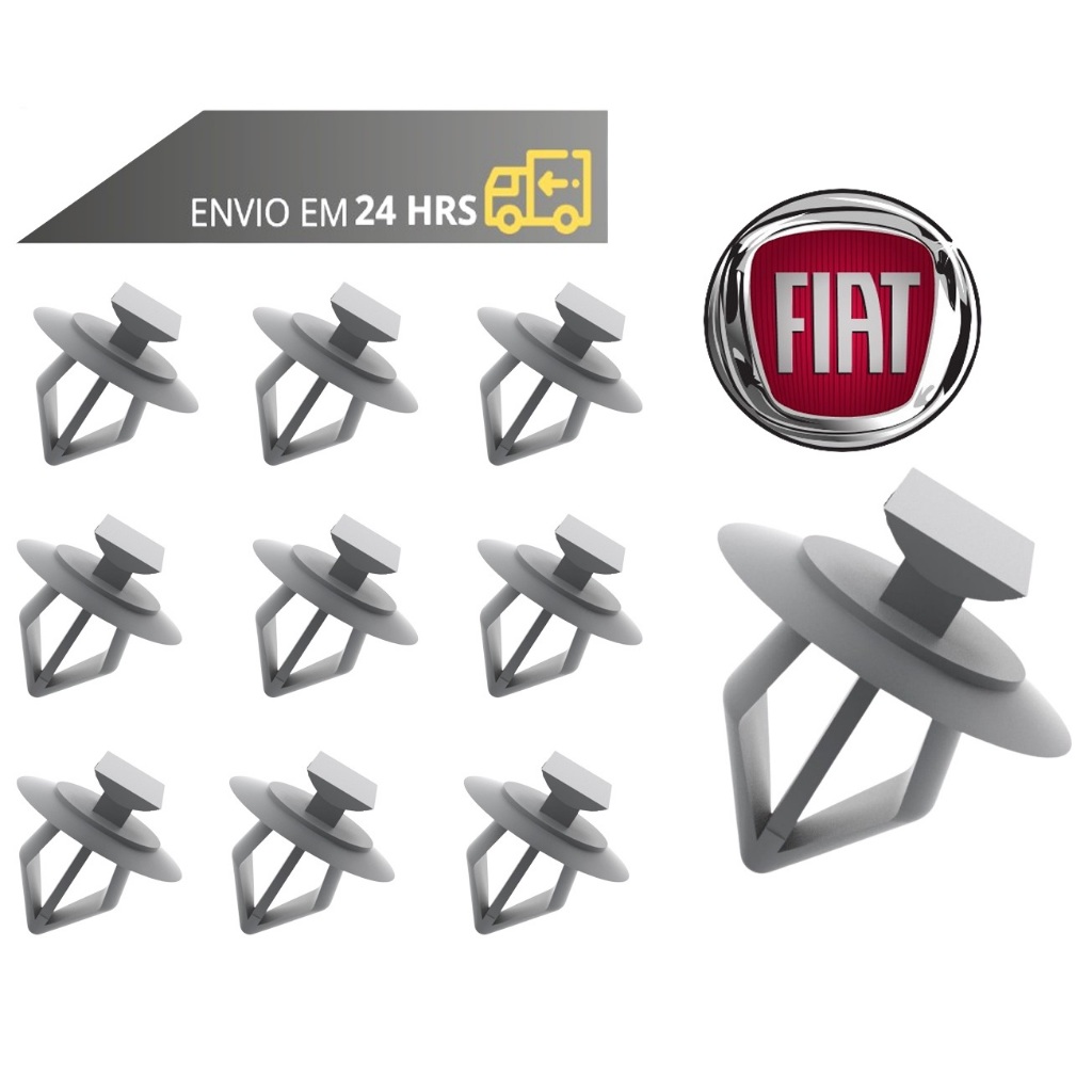 Kit Grampo Presilha Forro da Porta Fiat Uno Fiorino Elba Premio em Oferta na Shopee