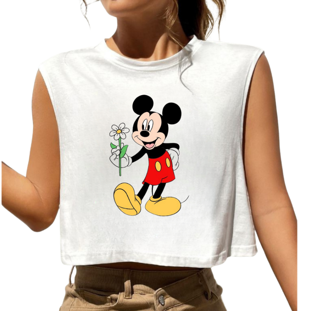 Cropped Regata Feminino Estampado Croped Blusa Soltinha Estilosa Moda Casual Verão Confortável