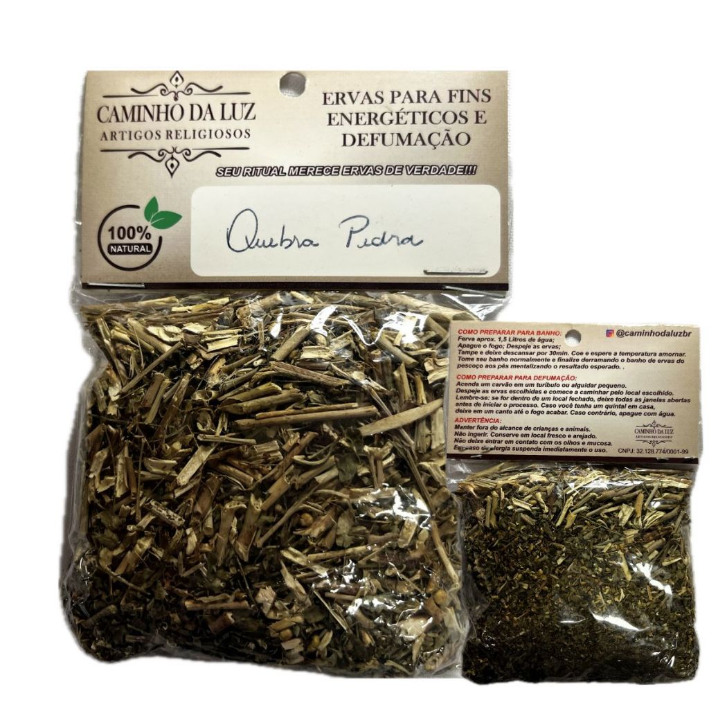 Banho De Ervas Quebra Pedra - Mix De Ervas 100% Naturais | Umbanda Candomblé