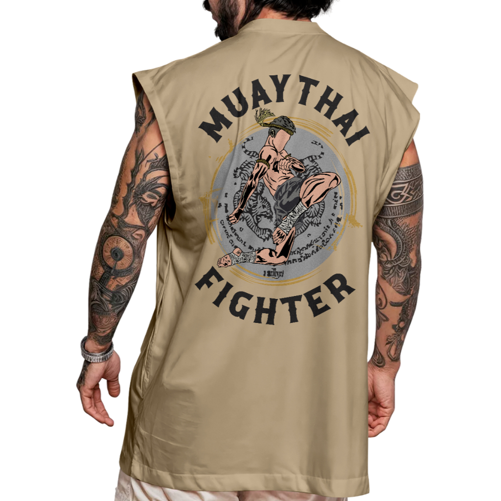 Camiseta Regata Oversized Muay Thai Fighter Artes Marciais Luta Treno Academia! em Oferta na Shopee