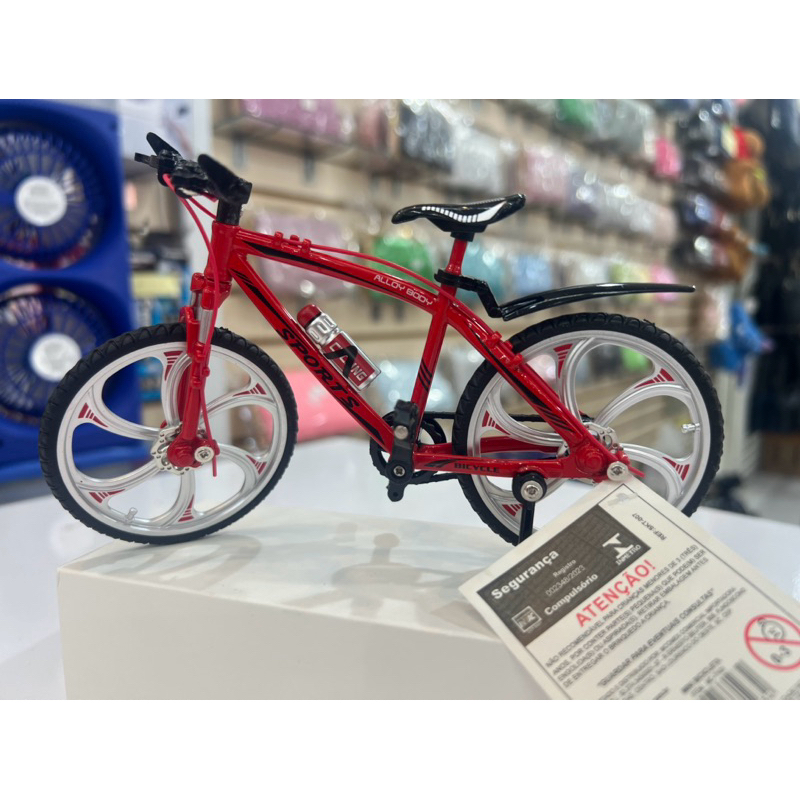 Bicicleta Miniatura Bike Colecionável Brinquedo Crianças dobrável