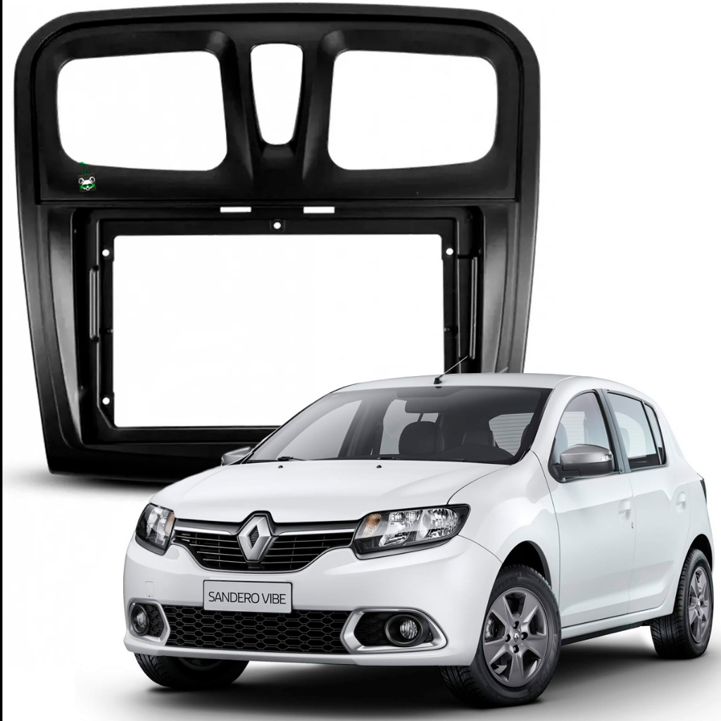 Moldura 9 Polegadas Sandero 2015 2016 2017 2018 Preto Fosco - Spare Parts and Accessories for Vehicles