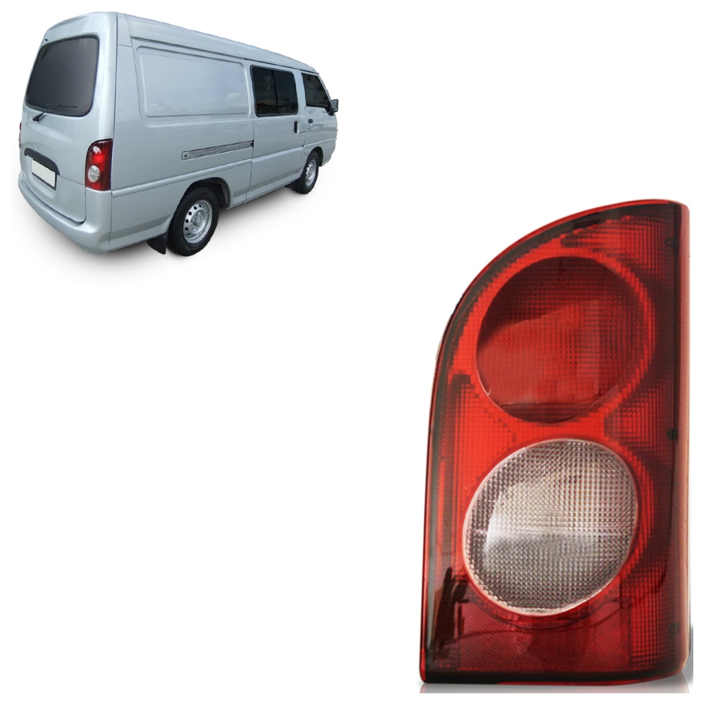 Lanterna Traseira H100 1997 1998 1999 2000 2001 2002 2003 2004 2005 Bicolor Lente Estriada Acrilico