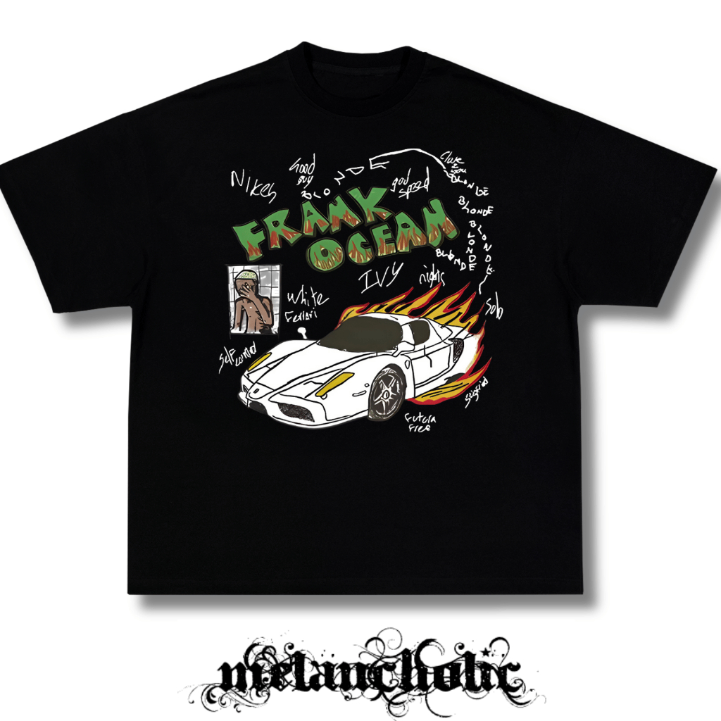 Camiseta Preta Oversized Frank Ocean Estampa Exclusiva | Streetwear Unissex P ao G3