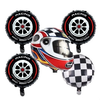 Kit 05 Balões Metalizados Corrida Fórmula 1 - Tema Fórmula 1 Corrida de Carros Pneus Rodas em Oferta na Shopee