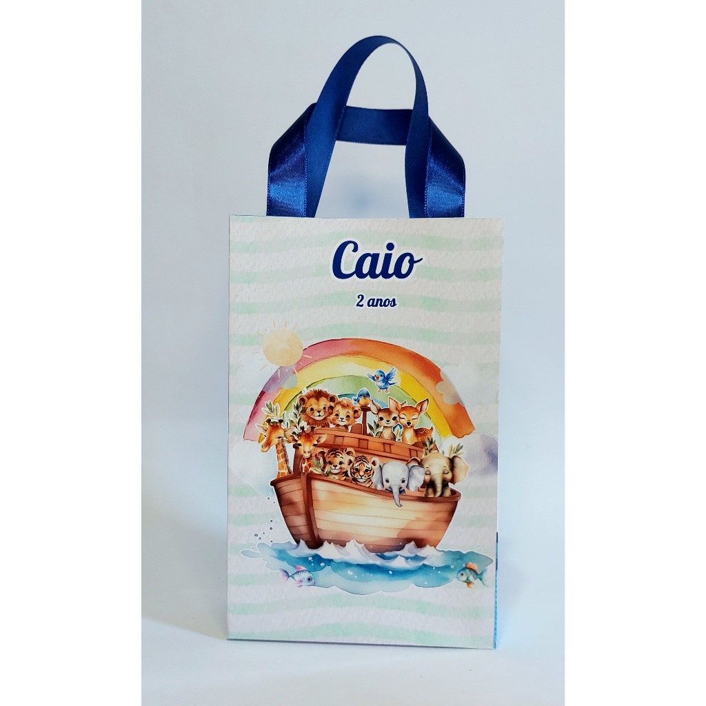 Sacolinha personalizada Arca de Noé | Sacolinha P | Personalizados /Lembrancinha de Festa /Aniversário | mesversário