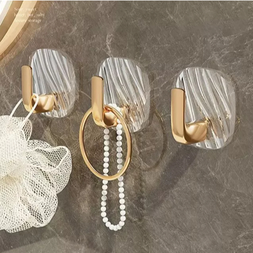 Kit 4 Ganchos Adesivos Cabide de Parede Organizador Multi Funcional Suporte de Toalha
