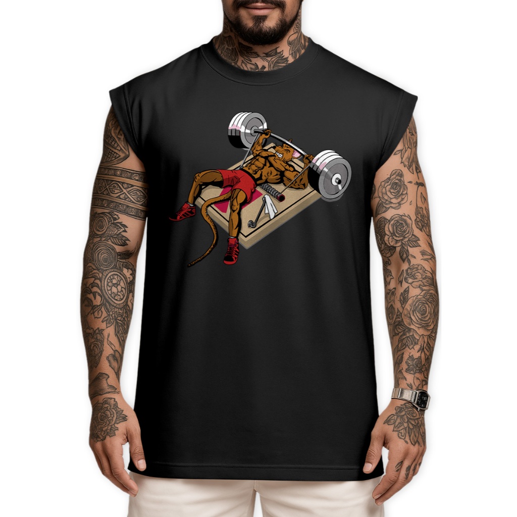 Camiseta Oversized Regata Gym Rat Acamia Treino Foco