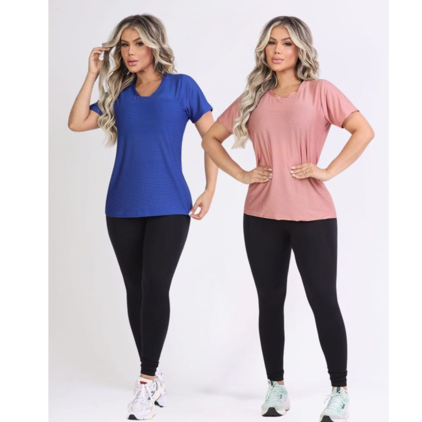 Kit 2 camiseta furadinha Dray Fit treino academia  Anti Odor e Anti suor