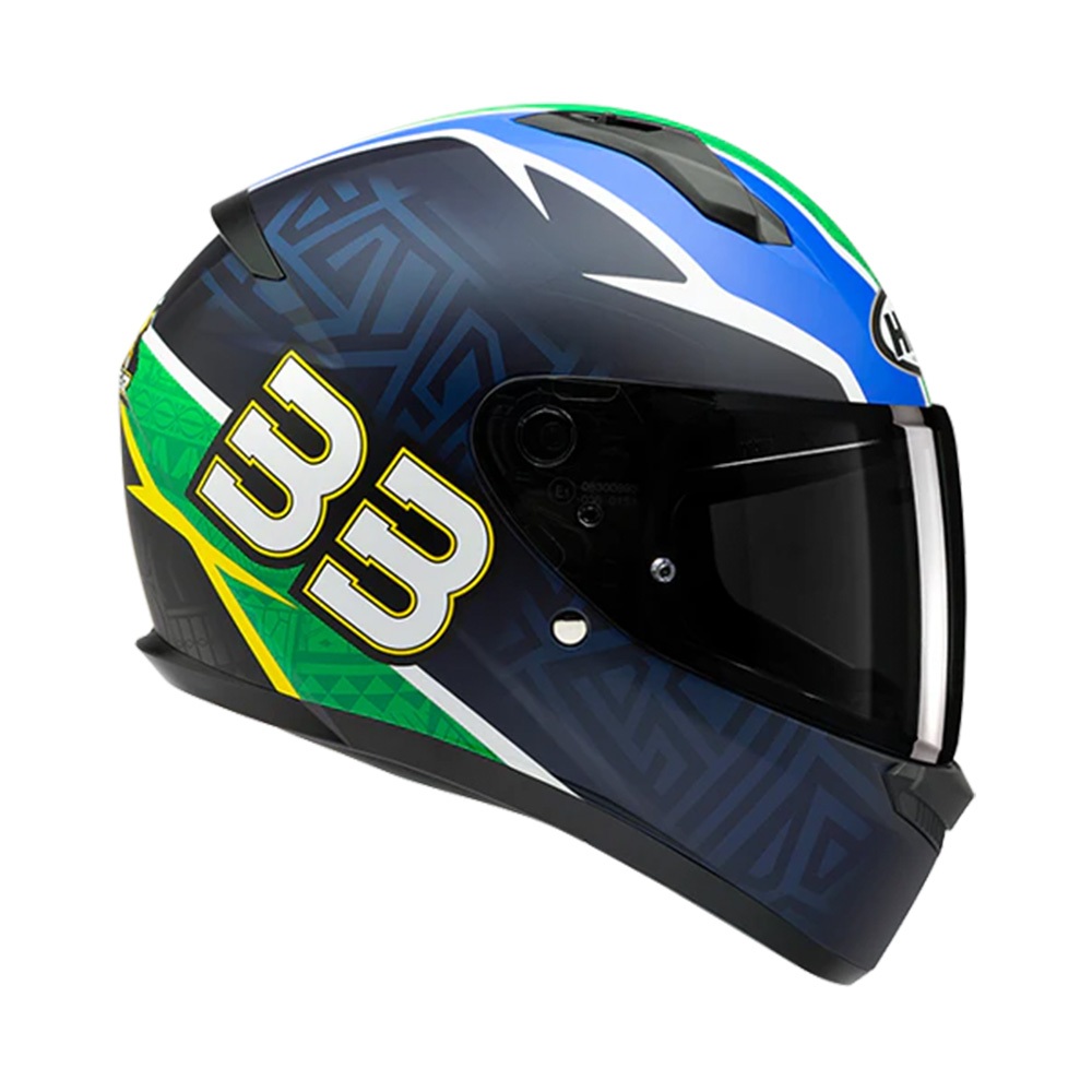 Capacete Hjc C10 Brad Binder Azu Verd Verm Branc 58