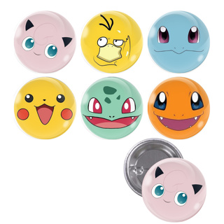 Cartela De Buttons Pins Broche Pokémons Fofo Cute Desenho Anime Com 6 Unidades / Geek / Nerd em Oferta na Shopee
