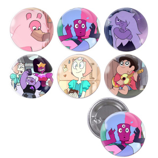Cartela De Buttons Pins Broche Steven Universo Desenho Com 6 Unidades Série / Geek / Nerd / Old em Oferta na Shopee