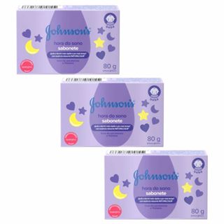 Kit 3X Sabonete Em Barra Johnson´s Baby Hora Do Sono 80g em Oferta na Shopee