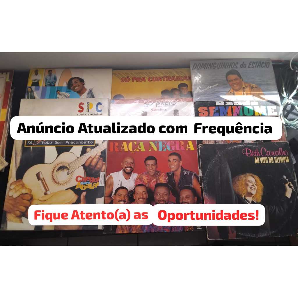 LP Vinil SAMBA, PAGODE, AXÉ ETC Títulos Diversos: Alcione, Raça Negra, Beth Carvalho, Zeca Pagodinho, Alcione Etc