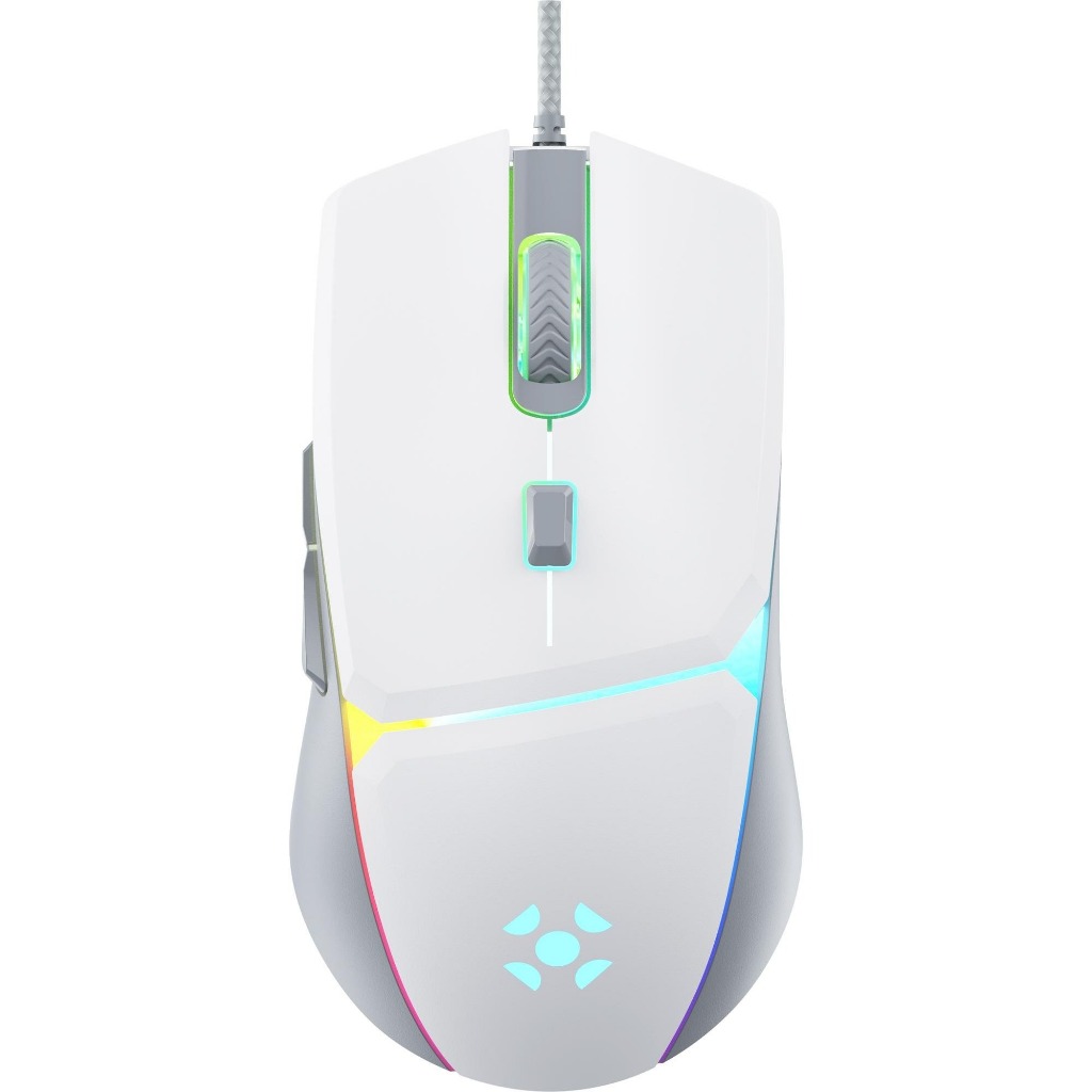 Mouse Gamer Fortrek Crusader Branco 12800 Dpi Usb