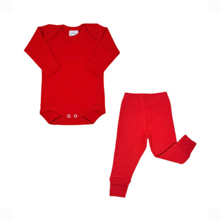 Conjunto Bebê Body Manga Longa Calça Mijão Vira Pé Liso Suedine 100% Algodão Neutro Menino Menina em Oferta na Shopee