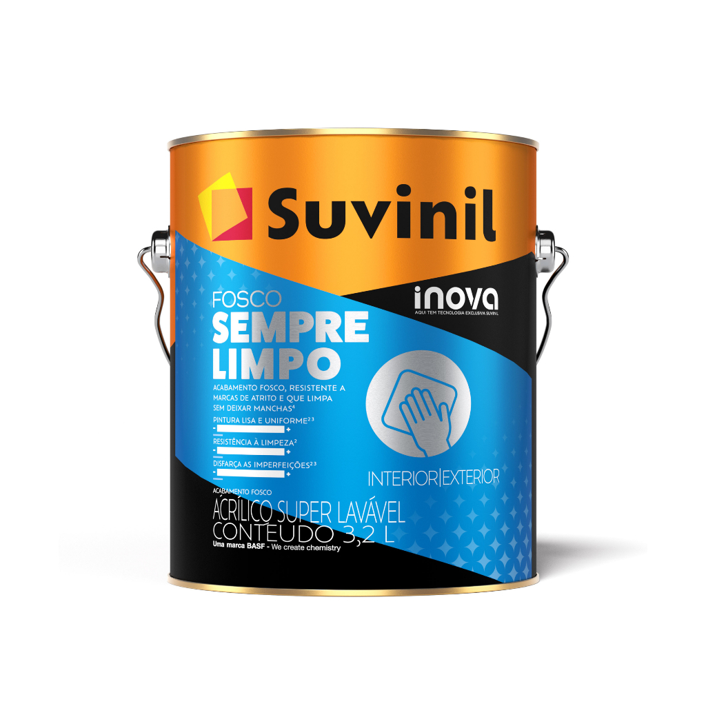 Tinta Sempre Limpo Fosco Cores Mais Vendidas 3,2L Suvinil