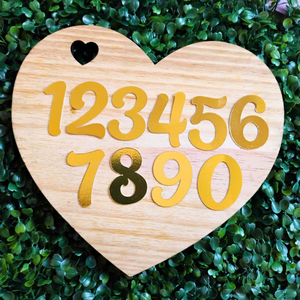 KIT 30 APLIQUES DE NÚMEROS 5CM | LAMICOTE DOURADO/PRATA | DECORAÇÃO DE LEMBRANCINHAS PERSONALIZADAs