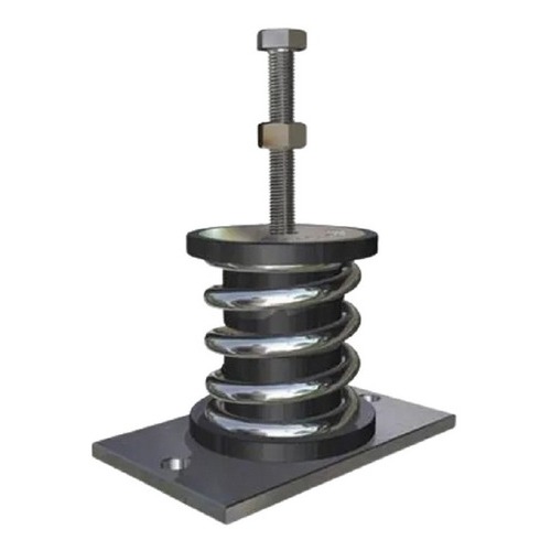 Amortecedor Mola Simples 500Kg C/ Chapa e Parafuso 1/2 Polegada Reforçado Uso Industrial