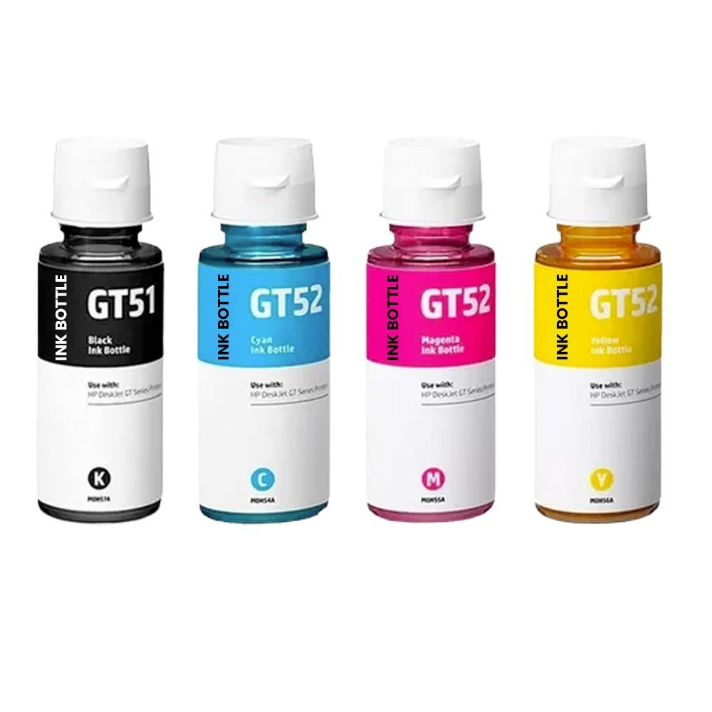 Kit Refil 4 Tinta Compativel  GT 53 Gt 51 Gt 52 - Tank 517- 532- 532-416-316-316 Gt5822 GT5810 CX