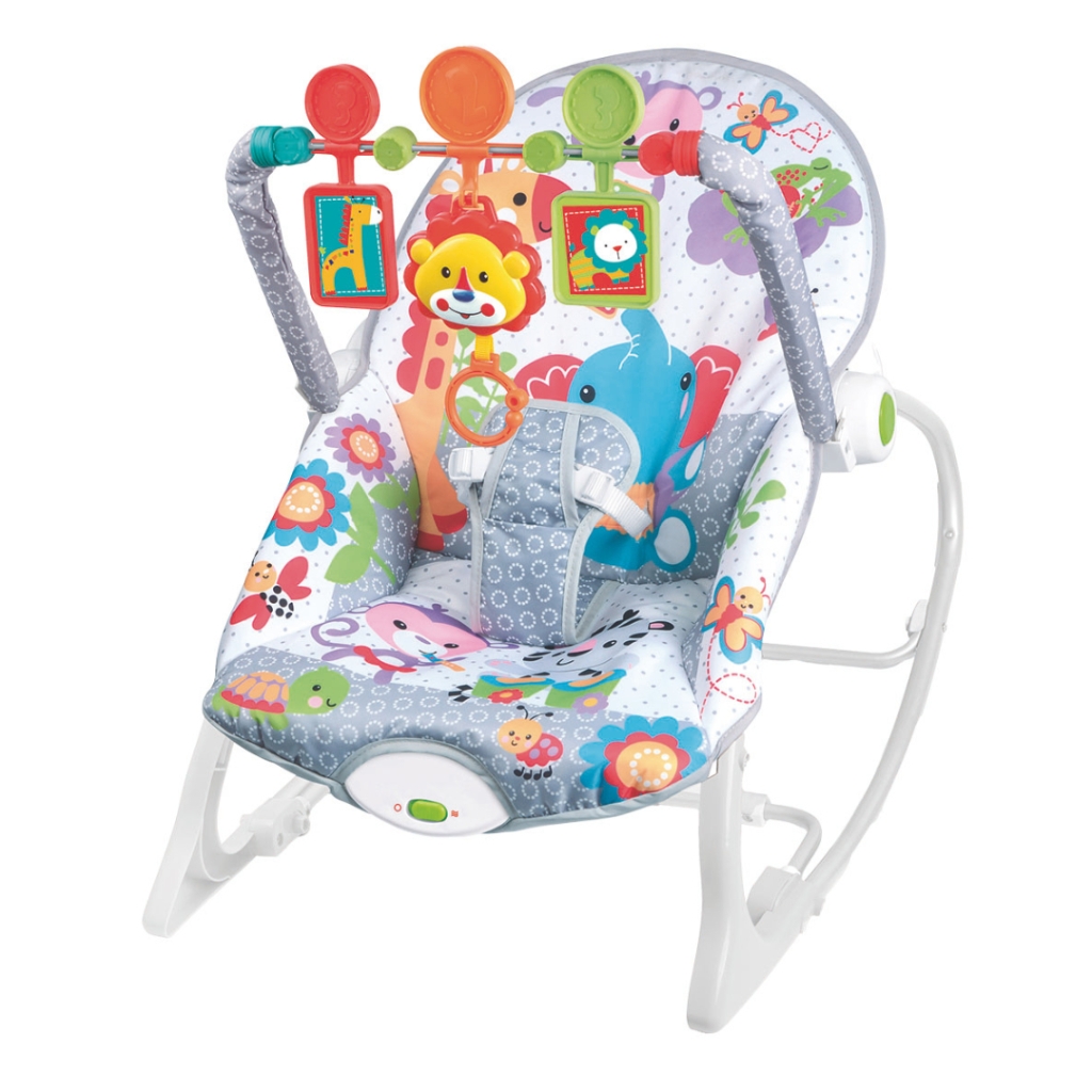 Cadeira de Descanso Vibratória e Balanço Para Bebê Zippy Toys Com Vibração e Musicas P/ Do...