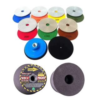 Kit Acabamento Porcelanato 45º Graus Lixa 200 + 1Suporte + 1Rebolo 3Pol. 120 P/ Lixadeira em Oferta na Shopee