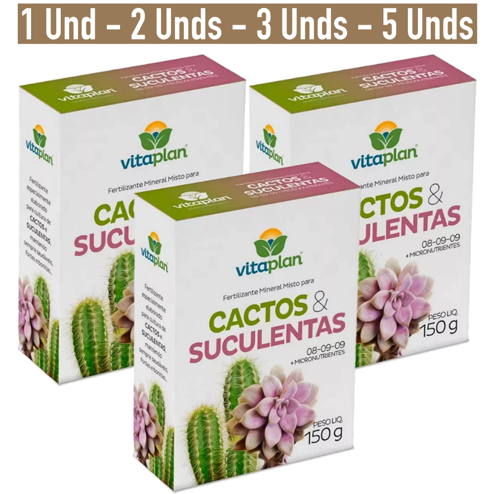 Adubo Fertilizante p/ Cactos e Suculentas c/ 150g VITAPLAN
