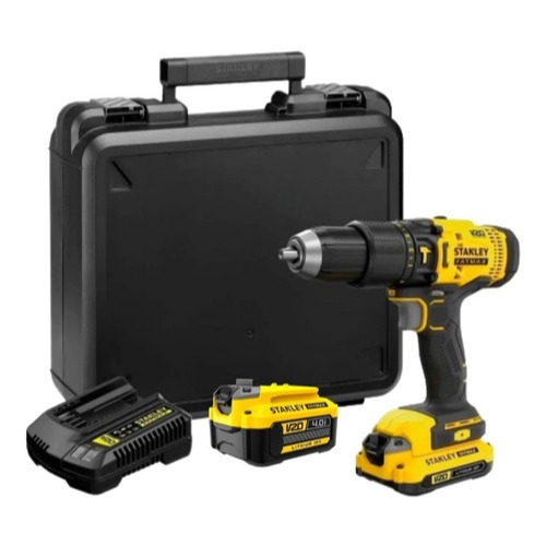 Furadeira Parafusadeira Stanley 20V SCD711C2K 1/2" C/ Bateria 4Ah Extra - Home & Living