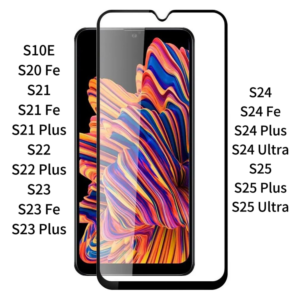 Película De Vidro Temperado 3D Espessura Max Compatível Para Samsung S20 S21 S22 S23 S24 S25 Plus Fe Ultra em Oferta na Shopee